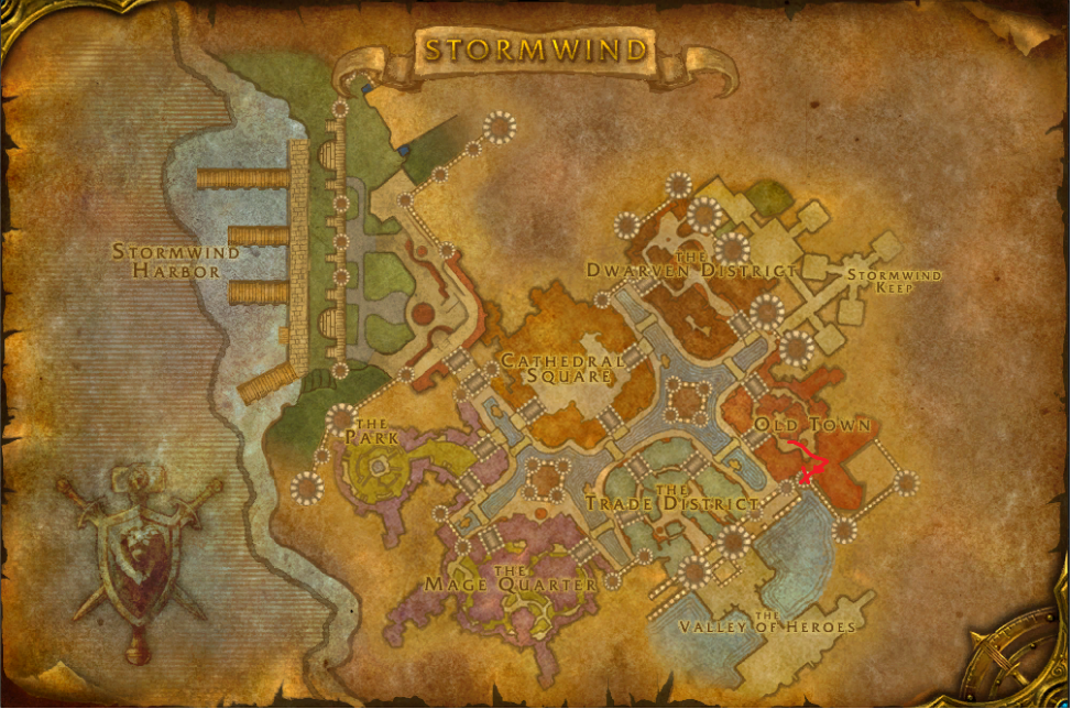 Lokalizacja NPC z itemami PvP Alliance